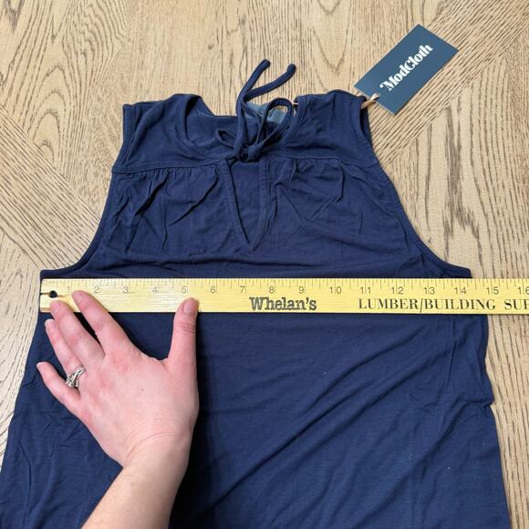 ModCloth Navy‎ Blue Familiar Feeling Sleeveless Top XXS NWT - Picture 6 of 10